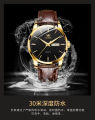 O'levs 6898 PU Leather Analoge Wrist Watch For Men Fan Made.