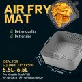 Silicone Air Fryer Baking Tray Square 5.5-6.2L Silicone Air Fryer Liners Heightened Reusable Air Fryer Basket.
