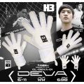 Goalkeeper Gloves, H3 Goalkeeper Gloves, Deva Model, Has Finger Safe Protection on 5 Fingers.. 