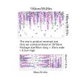 Purple Wisteria Flower Window Stickers Electrostatic Glass Stickers Living Room Bedroom Decoration Wall Stickers Self-adhesive. 
