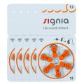 Signia hearing aid battery 13, 6 PCS.