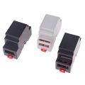 Electronics Box DIN Rail PLC Junction Box Plastic Electronics Box Project Case 88x37x59mm 35-Rail Mounting Instrument Housing.