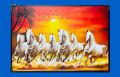 Seven Horse Vastu Hard Wood 12*18 Inch Frame. 