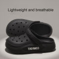 Women's Men's Slippers Summer Anti-Slip Couple Hollow Covered Toe Indoor Outdoor Casual Thick Bottom Sandals for Home Adults.