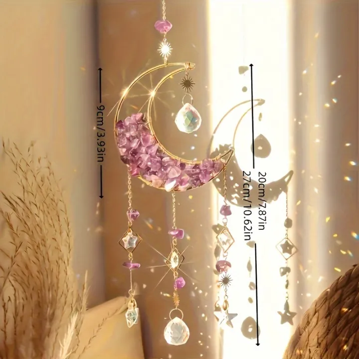 1/4pcs%20Moon%20Shaped%20Crystal%20Sun%20Catcher,%20Car%20Pendant,%20Magic%20Rainbow%20Hanging%20Wall%20Decoration,%20Fantasy%20Crystal%20Pendant,%20Rainbow%20-%20Image%206