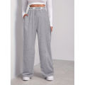 Women's Fashion Pants High Waist Webbing Loose Women's Wide Leg Pants Solid Colour Casual Female Pants Autumn Daily Wear.