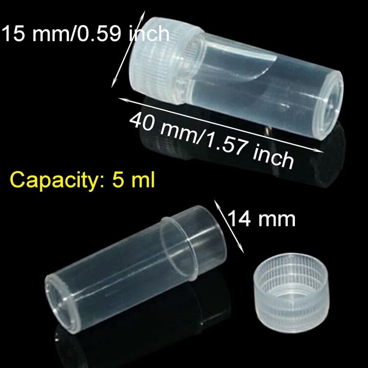 50Pcs%205ML%20Plastic%20Sample%20Small%20Bottle%20Vial%20Storage%20Vial%20Storage%20Container%20Test%20Tube%20with%20Screw%20Caps%20for%20Lab%20powder%20Sample%20-%20Image%203
