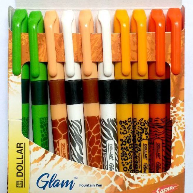 Dollar fountain pen 10s display,fountain pen pack of 10 pen, dollar fountain pen