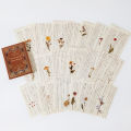 60 pcs Retro traces book page material paper series tore up old book pages Text plants old Newspaper decorative material paper. 
