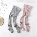 Cute Bowknot Tights For Girls Knitted Cotton Winter Girls Tights High Waist Children Pantyhose Baby Girl Toddler Tights. 