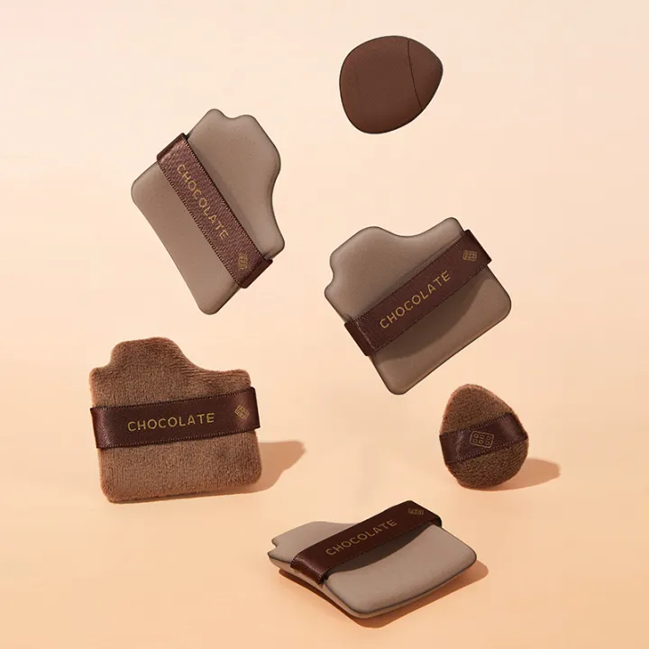 GECOMO%206%20PCS%20Nut%20Powder%20Puff%20Set%20Sponge%20Dry%20and%20Wet%20Dual-Use%20Leather%20Surface%20Flocking%20Makeup%20Puff%20Soft%20Skin-friendly%20Air%20Cushion%20-%20Image%205