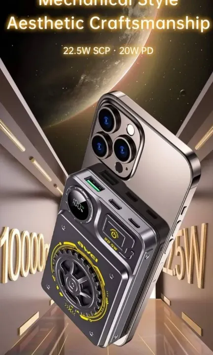 Awei%20P52K%2010000mAh%20Magnetic%20Wireless%20Power%20Bank%2022.5W%20Fast%20charging%20support%20-%20Image%206
