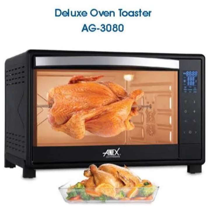 Anex Deluxe Oven Toaster Convection Fan with inner lamp AG-3080 Black ...