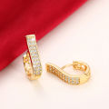 Huitan Unique Design Hoop Earrings Women Hollow Out Irregular Gold Color Earrings Wedding Engagement Party Luxury Trendy Jewelry. 
