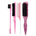Bristle Slick Back Hair Brush for Sleek Ponytail Bun & Smoothing Baby Hairs, Flyaways, Edge Control - Backcombing & Teasing. 