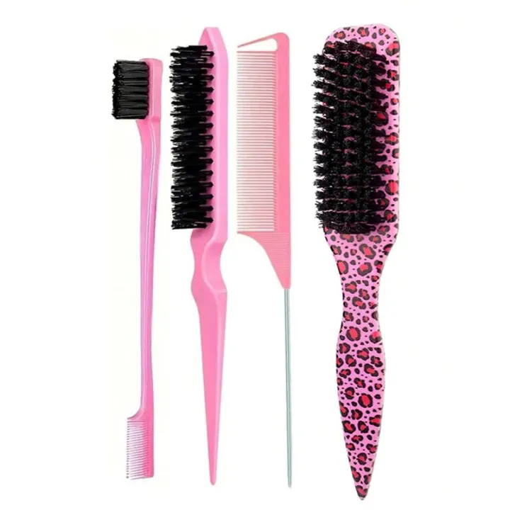 Bristle%20Slick%20Back%20Hair%20Brush%20for%20Sleek%20Ponytail%20Bun%20&%20Smoothing%20Baby%20Hairs,%20Flyaways,%20Edge%20Control%20-%20Backcombing%20&%20Teasing%20-%20Image%202
