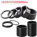 Carbon Fiber Bicycle Washer 1/2/3/5/10/15/20/30mm Headset Stem washer Spacer 1-1/8" 28.6mm Front Fork Road Bike Accessories. 