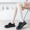 Solid Color JK Woman Socks Thin Knee High Socks Cute Black White Lolita Long Socks Girls Kawaii Cosplay Nylon Stockings. 