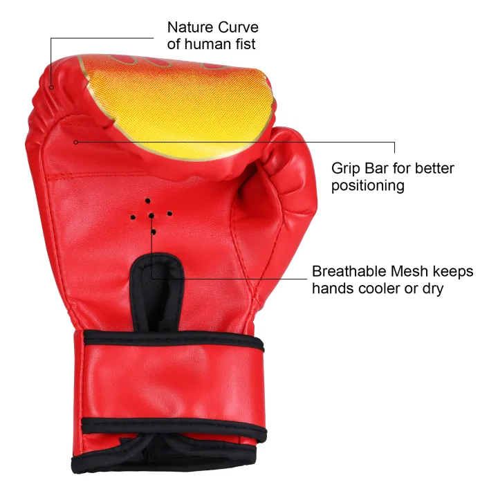 Kids%20Boxing%20Gloves%20Children%20Punching%20Training%20Sparring%20Comfortable%20Adjustable%20Fighting%20Mitts%20Hand%20Protector%20Black%20-%20Image%205