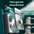 3 In 1 Fan AIr Conditioner Household Small Air Cooler LED Night Light Portable Humidifier Air Adjustment Fan Office Home Fan New. 