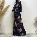 Muslim plus-size fashion hot new Arab Dubai women's clothing Islamic women's print robe dress Saudi Malaysia long sleeve elegant. 