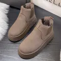 2024 Winter Women Snow Boots Plush Warm Non Slip Waterproof Ladies Flats Sneakers Casual Slip on Female Ankle Boots Botas Mujer. 