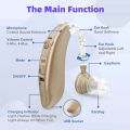 2025 Best Mini Rechargeable Audifonos BTE Hearing Aids Adjustable Tone Sound Amplifier Portable Deaf Elderly digital Hearing Aid. 