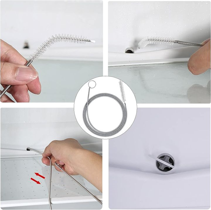 1M Extra Long Flexible Tube Pipe Cleaner Brush Fridge Cleaning Tool ...