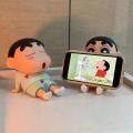 Shin-Chan Phone Holder Kawaii Anime Desktop Cartoon Watching Phone Support Cute Doll. 