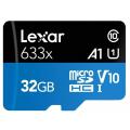 Lexar 32GB Micro SDHC 633x (10 MB/s). 