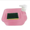 2 In 1 Manual Press Liquid Dish Wash Soap Pump Dispenser Sponge Caddy Holder For Kitchen. 