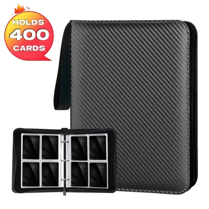 4-Pocket%20Card%20Binder%20(400%20Cards)%20%E2%80%93%20Carbon%20Fiber%20PU,%20Black/Blue%E2%80%8B%E2%80%8B%20%20Professional%20storage%20for%20%20TCG%20&%20gaming%20cards.%20Collector's%20-%20Image%207