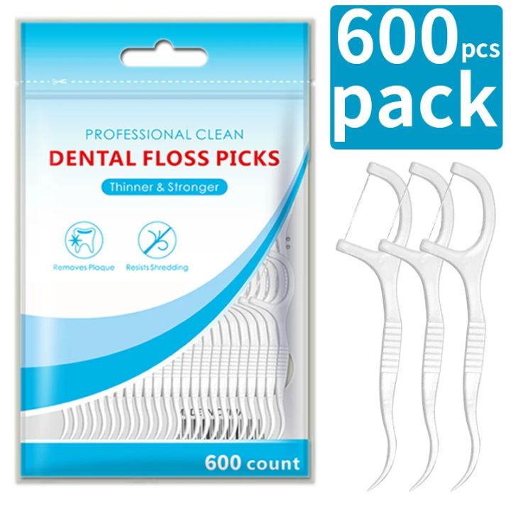 Oral Health 150/300/600 pcs Dental Floss Picks Toothpick With Thread Fil Dentairehilo Dental Flosser Tooth Threads Teeth Cleanin