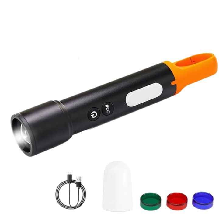 Multifunctional Rechargeable Torch, Flashlight Zoomable LED Flashlight
