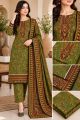 ANZARA 3 Piece Unstitched Suit for Women | Printed Shirt Trouser & Border Printed Dupatta | Elegant Ladies Dress. 