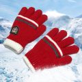 Kids Gloves Winter Full Finger Gloves Knitted Soft Children Mittens 6-12Y Boys Girls Gloves Thick Keep Warm Autumn Glove. 