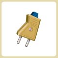 EU European 2 Pin Shoe Plug for electrical socket. 