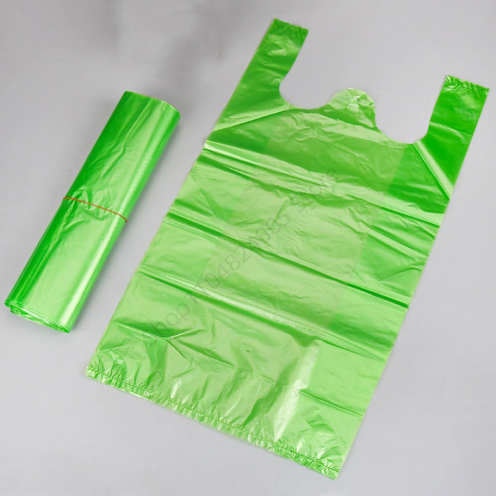 100Pcs%20Green%20Plastic%20Bag%20Disposable%20Vest%20Bag%20with%20Handle%20Kitchen%20Living%20Room%20Clean%20Food%20Packaging%20Supermarket%20Shopping%20Bag%20-%20Image%207