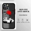 Japanese JDM Drift Car Red Sun Phone Case for Apple iPhone 15 Pro Max 13 14 Plus 12 Mini 11 Pro XR 8 SE 7 6S XS MAX Cover. 