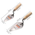 Carbon Steel Plastering Trowel 6 inch 7 inch Pointed Bricklaying Knife Round Wooden Handle Trowel Wall Brick Trowel Mason Tools.