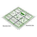 1pc Acrylic Quilting Ruler, Transparent Square Quilter Fabric Cutting Ruler Acrylic Ironing Ruler With Double Colored Grid Line.
