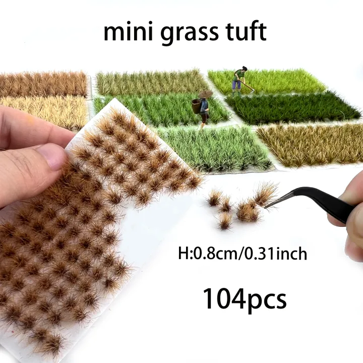 Miniature Lawn Realistic Grass Cluster Scene Model Miniature Materials ...
