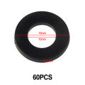 60pc Fitting Rings Washer White Plastic For Door Hinge 0.5-1.2mm Nylon Gasket High Temperature Insulation Flat Gasket.