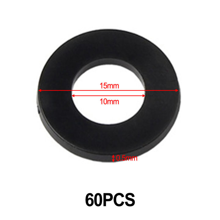 60pc%20Fitting%20Rings%20Washer%20White%20Plastic%20For%20Door%20Hinge%200.5-1.2mm%20Nylon%20Gasket%20High%20Temperature%20Insulation%20Flat%20Gasket%20-%20Image%202