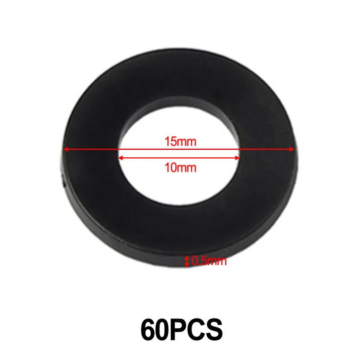 60pc%20Fitting%20Rings%20Washer%20White%20Plastic%20For%20Door%20Hinge%200.5-1.2mm%20Nylon%20Gasket%20High%20Temperature%20Insulation%20Flat%20Gasket%20-%20Image%202