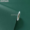 PVC Waterpoof Matte Wallpaper Dark Green Vinyl Self-Adhesive Stickers for Wall Furniture Livingroom Contact Paper Home Decor. 