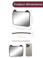 1PC Adjustable Wide-Angle Car Seat Mirror, Headrest Mount Safety Monitor for Rear-Facing Baby & Child.