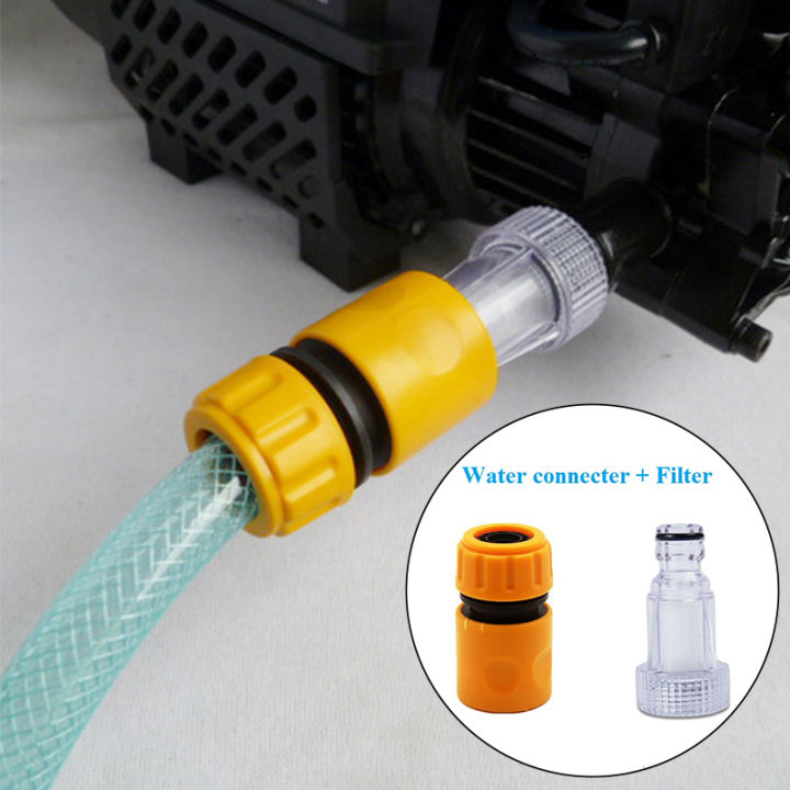 Car Washer Adapter Pressure Washer Water Connector Filter Set Hose Pipe Fitting Adjustable Pressure Washer Garden Sprinkler