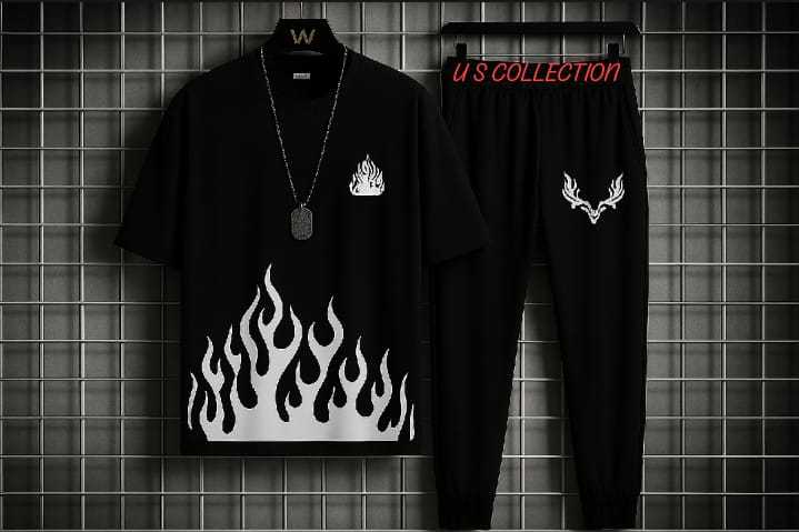 FASHIONABLE SUMMER  ( HAPPY FACE  PTINTED TRACKSUIT+ NIKKAR ) FOR BOYS AND MEN