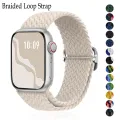 Braided Loop Strap For Apple watch Ultra Band 49mm 44mm 45mm 42mm 41mm Nylon Elastic belt Bracelet iWatch series 8 7 6 5 4 se 3. 